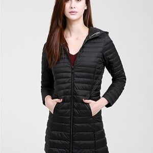 Black Quilted Long Jacket